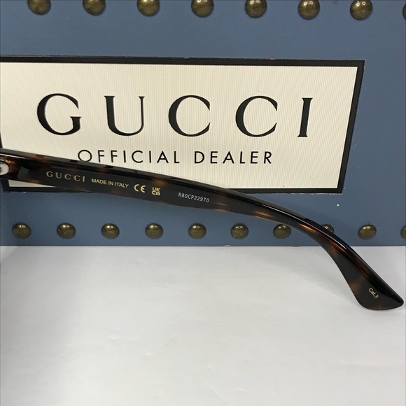 New Authentic GUCCI GG0748S 003 Tortoise Green Sunglasses - Picture 14 of 16